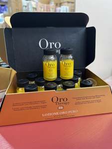 Fanola Oro Therapy 24k Oro Puro Hair Lotion KERATIN & ARGAN OIL 12pc x 10ml TREATMENT