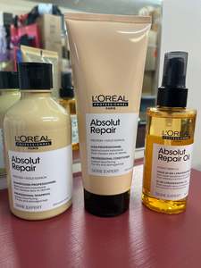 Loreal SERIE EXPERT shampoo conditioner plus 10n1 serum Absolut Repair Trio