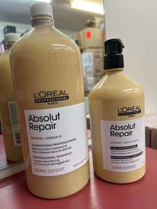 Loreal SERIE EXPERT Absolut Repair shampoo 1500ml & conditioner 750ml LARGE duo