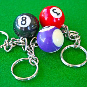 Novelty Gift Items: Pool Ball Key Rings