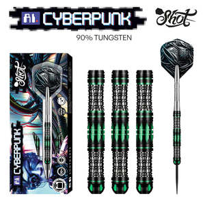 Shot AI Cyberpunk steel tip dart set