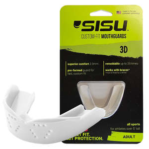 Sport Exercise: SISU 3D ADULT Snow White Mouthguard – Custom Fit Sports Mouthguard for Winter Sports, Boxing & Braces Compatible