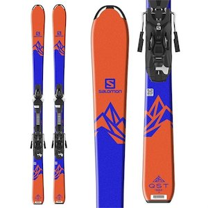 Kids Skis: Salomon E QSR Max JR Ski w/ C5 Binding