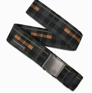 Arcade Belts: Arcade Belt / Plaid Jalapeno Black