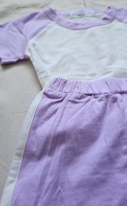 White trim organic cotton summer set – Snug Bug