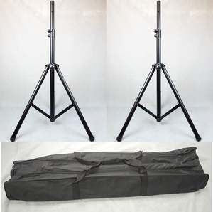 Speaker Stands: Pair of Heavy Duty Speaker Stand (ST32) + 1.1m Dual Speaker Stand Bag (ST52)