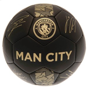 Manchester City FC Signature Football Size 5, Black and Gold