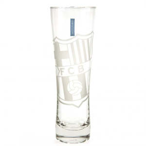 FC Barcelona Etched Crest Tall Beer Glass