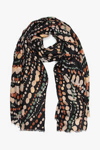 Scarves: Antler Black Multi Spot Scarf