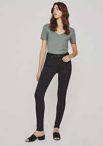 Ag Denim: AG Farrah  High Rise Skinny in Superstretch Sateen