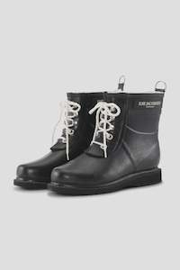 Ilse Jacobsen: Ilse Jacobsen Rubber Rain Boots Ankle Black