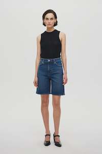 Neuw: Neuw Pheobe Shorts Sunday Dark Vintage Indigo