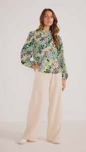 Mink Pink: MinkPink Lenora Long Sleeve Blouse In Disty Floral