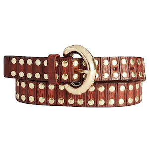 Belts: Hollstar Sadie Leather Belt in Tan