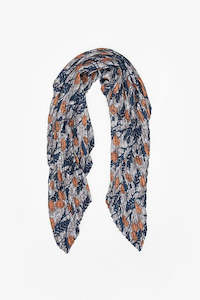 Pleated Scarf Winter Floral