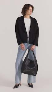 Aiden Crop Coatigan Black