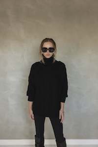Jumpers: You Saw Me knit Sweater Black