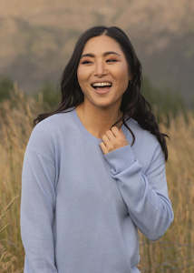 Ever Be Round Neck Sweater Arctic Blue