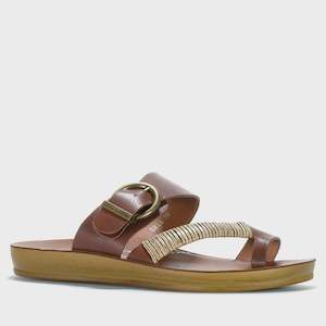 Shoes: Bria Sandals in Cognac