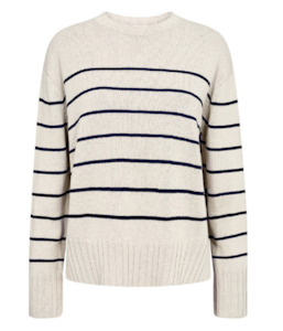Mos Mosh Aima Stripe Knit Ecru