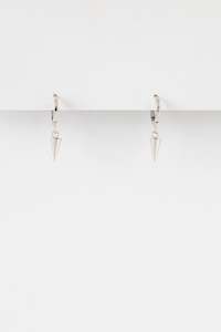 Jewellery: Antler Silver Spike Huggie Earring