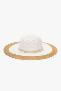 Hat: Dolce Sunhat l White & Gold