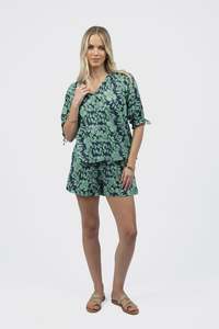 Fleur Shorts Mint/Navy