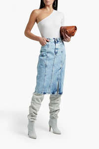 Skirts: Pre Loved Iro Acid Wash Skirt Size 38  RRP $400