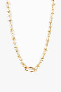Jewellery: D shackle link Necklace Gold