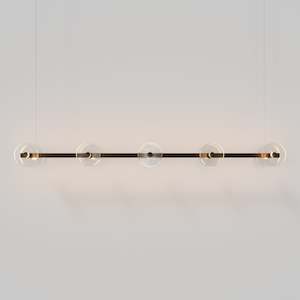 Pendant Light: Coral Linear Bar Pendant - Clear Glass