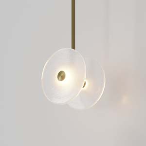 Coral Duo Rod Pendant - Frosted