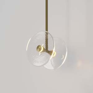 Pendant Light: Coral Duo Rod Pendant - Clear