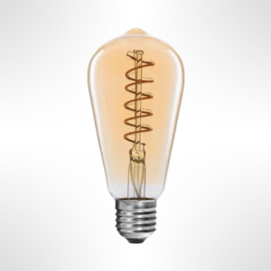 ST64 Amber Spiral Teardrop