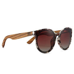 BELLA IVORY TORTOISE l Brown Polarised  Lens l Walnut Arms ( no GST) RRP  $85.99