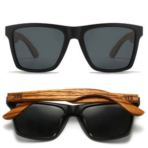 Sale: DALTON  Black Sunglasses l Black Lens l Walnut Arms