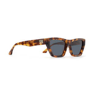 SunGlasses: BEYOND SUNKISSED - Bio Acetate Tortoise Frame l Black Polarised Lens
