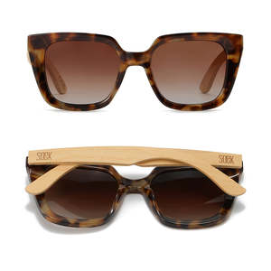 ** NEW** SOLUNA MOCHA TORT l Sunglasses l  Brown Polarised Lens l Walnut Maple Arm
