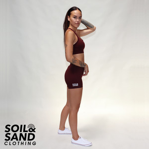 Products: Short Tights – Maroon Soil and Sand