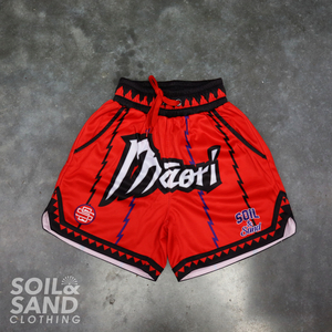 Products: Kids Māori Shorts – Red Soil and Sand