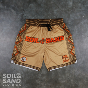Products: Kaitiaki Shorts – Tan Soil and Sand