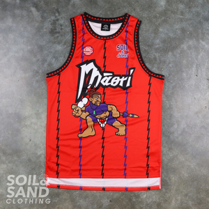 Products: Māori Singlet – Red Soil and Sand