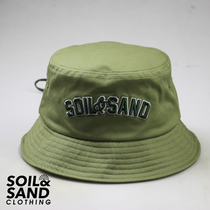 Products: Bucket Hat – Army Green Soil and Sand