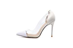 Lizzy Leather Heels White