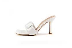 Julia Ruffled Mule White