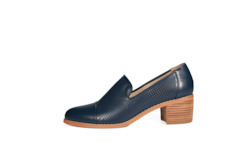 Flats: Harris Leather Loafers Navy