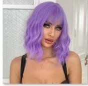 Products: Bright lilac waved lob Sole Wig Works
