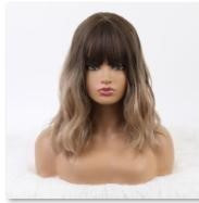 Products: Brown Lob with dark brown roots Sole Wig Works