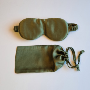 All: 100% Mulberry Silk Sleep Mask- Green