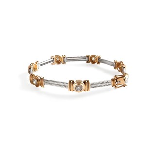 Products: Diamond Bracelet in Two-Tone 14K Gold - Solitaire De Parnell