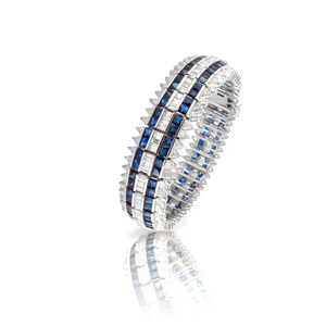 Multi Gemstone & Diamond Tutti Frutti Cuff - Solitaire De Parnell